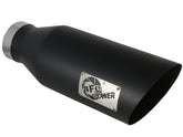 أطراف عادم aFe MACHForce XP SS-304 EXH طرف 4In x 7Out x 18L Bolt-On (أسود)